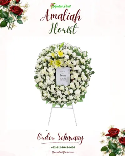 Krans Bunga Duka Cita di Sumbertangkil